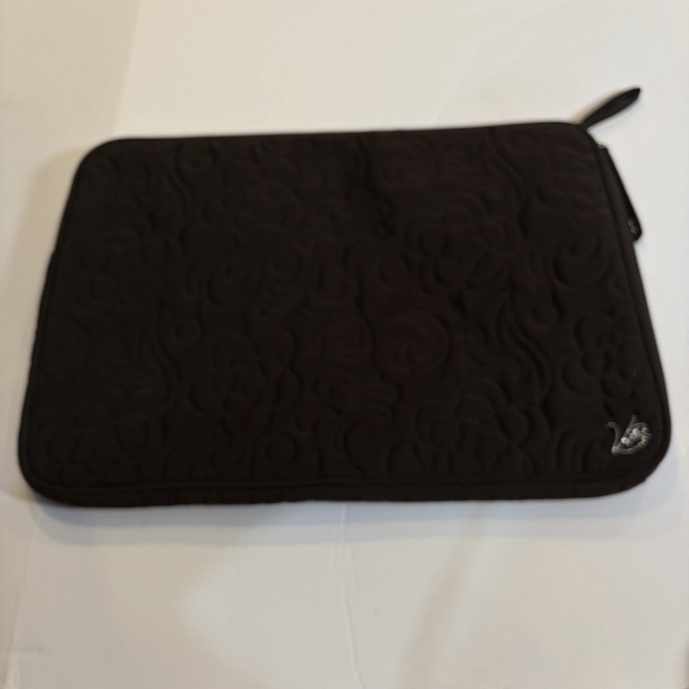 Vera Bradley Classic Quilted Padded Laptop Sleeve Case Brown 17"